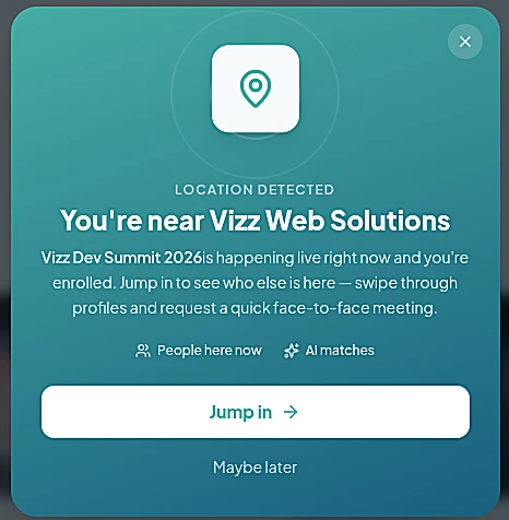 Location-detected prompt to join a live event nearby